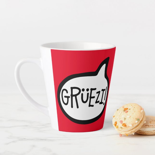 Grüezi! Hallo auf Schweizer Deutsch, Schwiizerdüts Milchtasse (Beispiel)