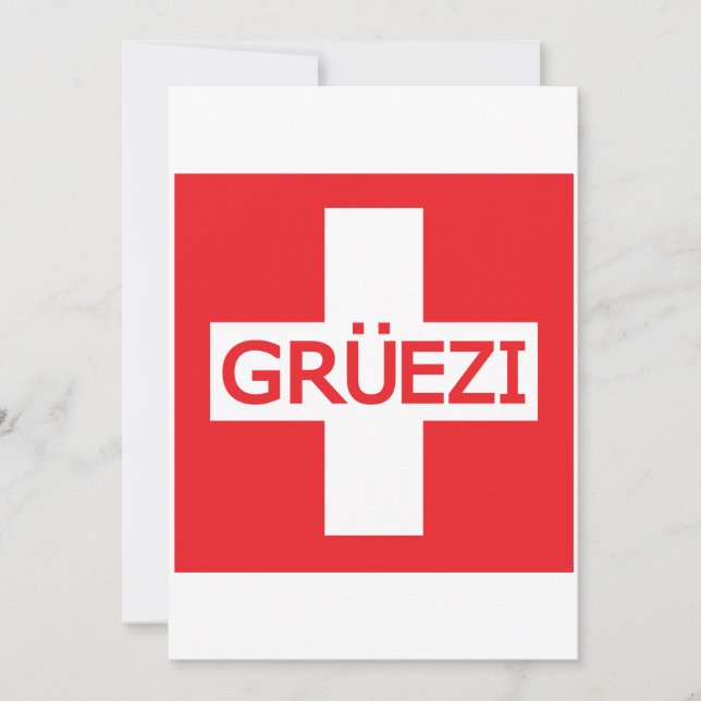 Gruezi Switzerland Flag (Vorderseite)