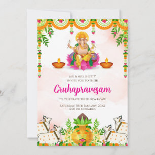 Gruhapravesam Einladung Indische Housewarming Einl