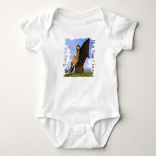 Grulla Paint Foal mit Attitude Onsie Baby Strampler