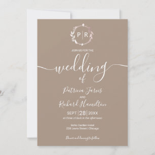 Grullo-Kalligrafie-Foto-Hochzeit  Einladung