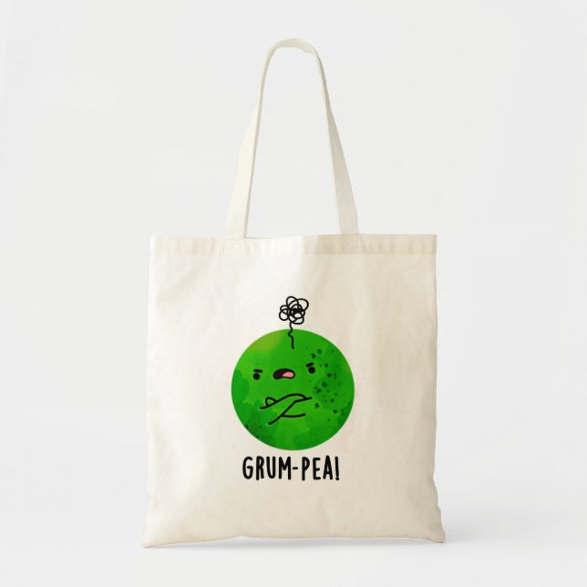 Grum-pea Funny Veggie Pun Tragetasche (Vorne)