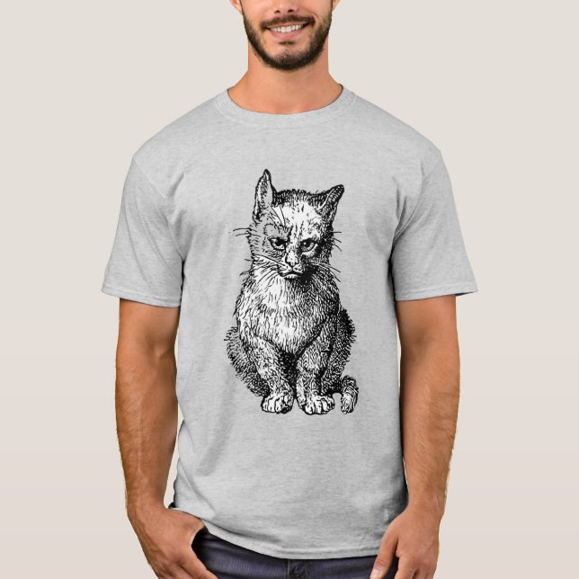 Grumby Niedliche Katzenmänner T - Shirt (Vorderseite)