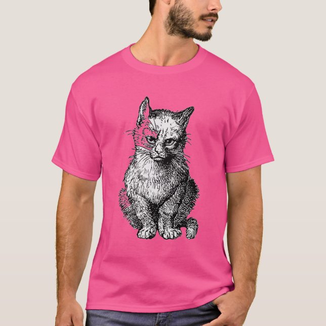 Grumby Niedliche Katzenmänner T - Shirt (Vorderseite)