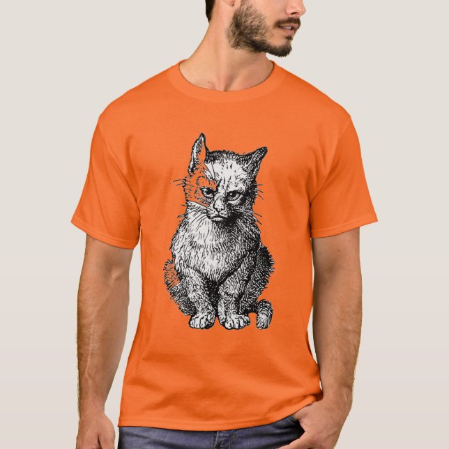 Grumby Niedliche Katzenmänner T - Shirt (Vorderseite)