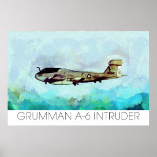 Grumman A-6 Intruder gerendert in Paint nicht Foto Poster
