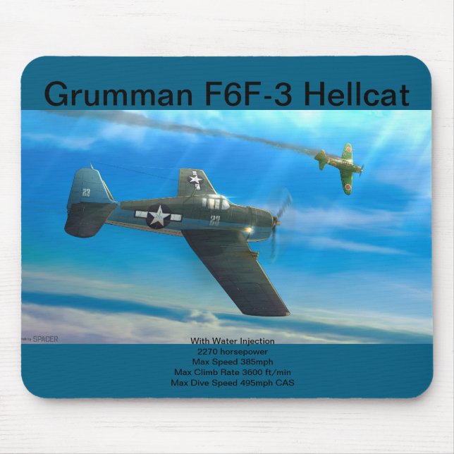 Grumman F6F-3 Hellcat-Mauspad Mousepad (Vorne)