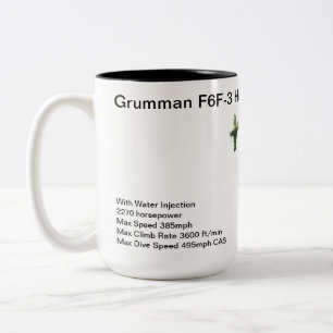Grumman F6F-3 Hellcat Zweifarbige Tasse