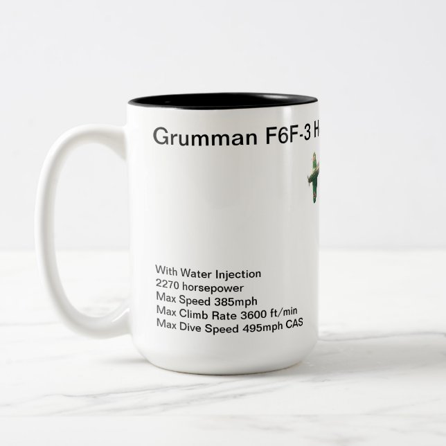 Grumman F6F-3 Hellcat Zweifarbige Tasse (Links)