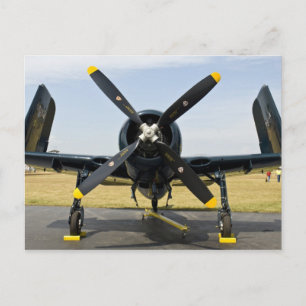 Grumman F8F Bearcat Marine-Trägerflugzeug auf dem Postkarte