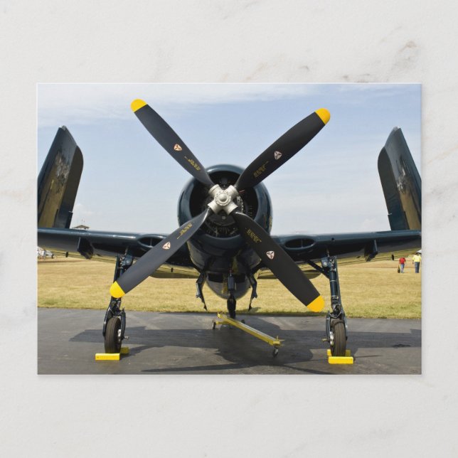 Grumman F8F Bearcat Navy Carrier Fighter on the Postkarte (Vorderseite)