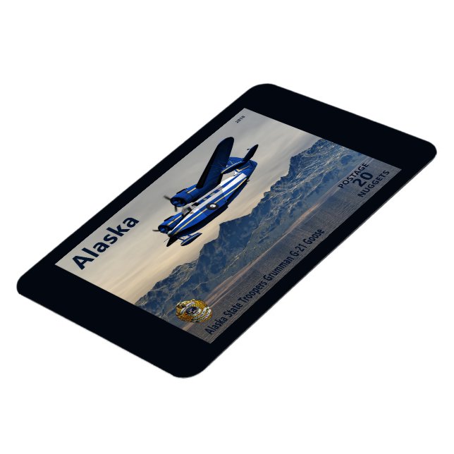 Grumman G-21 Gans - Alaska Postage Magnet (Linke Seite)