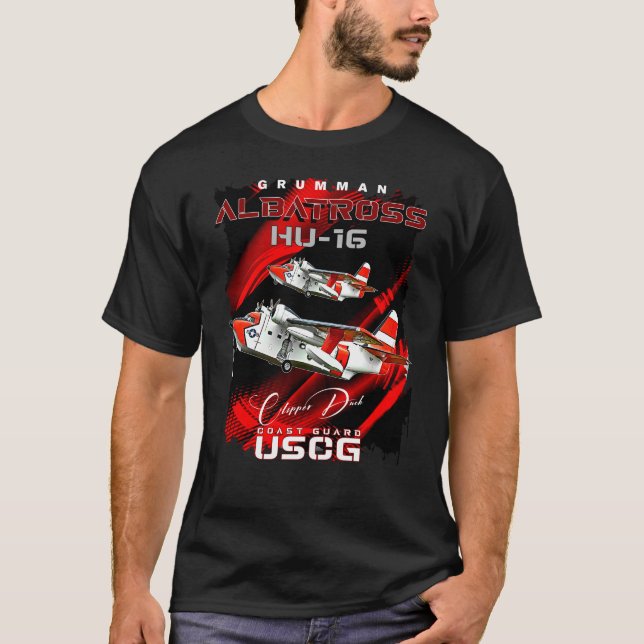 Grumman HU-16 Albatross Küstenwache Flugzeug T-Shirt (Vorderseite)