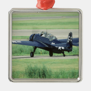 Grumman TBF/TBM Avenger Marine-Torpedobomber Silbernes Ornament