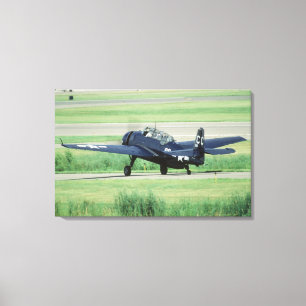 Grumman TBF/TBM Avenger Marineflieger-Torpedobombe Leinwanddruck