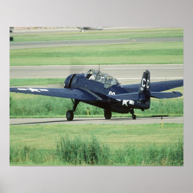 Grumman TBF/TBM Avenger Navy Carrier torpedo Poster (Vorne)