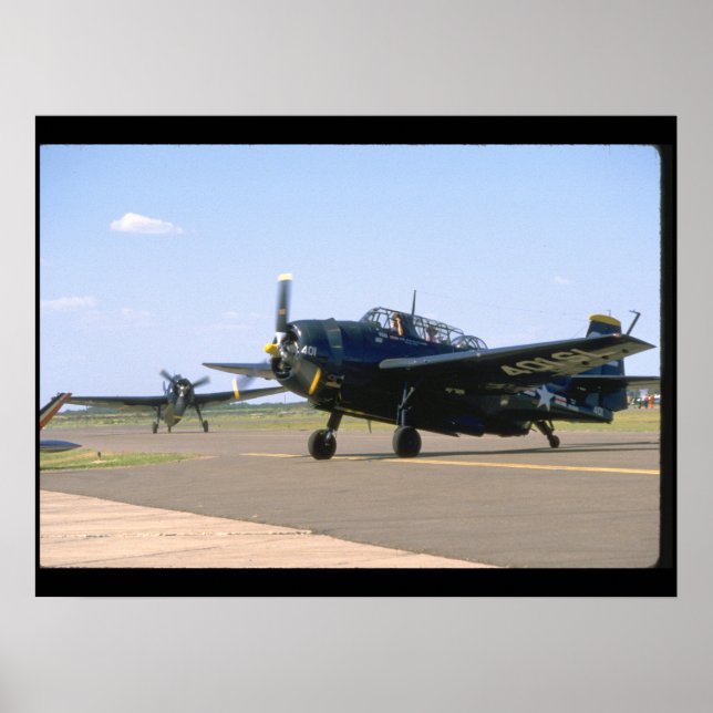 Grumman TBM Avenger. (Flugzeug_WWII-Flugzeuge Poster (Vorne)