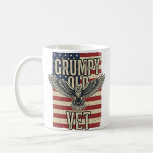 Grummeliger Alter Veteranen Patriotischer Adler Fl Kaffeetasse