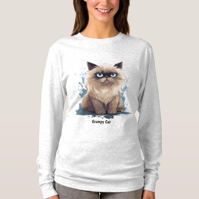 Grump Cat Tasse T-Shirt (Vorderseite)