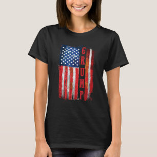 Grump hat Amerika-Flagge als beste Gegenwart gestö T-Shirt
