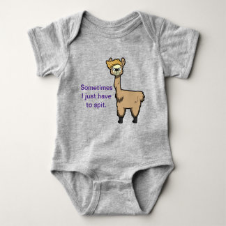 Grump Llama Baby Strampler