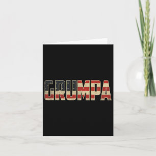 Grumpa Bold Patriotic American Flag Vatertag G Karte
