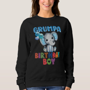 Grumpa des Geburtstagsjungen Elefanten Familie Ele Sweatshirt