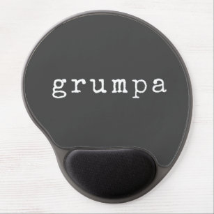 Grumpa   Funny Grumpy Grandpa in Schwarz und Weiß Gel Mousepad