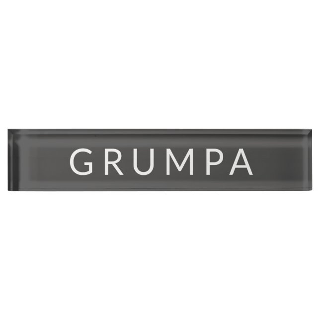Grumpa Funny Novelty für Grumpy Grandpa Graphic De Namensplakette (Vorderseite)