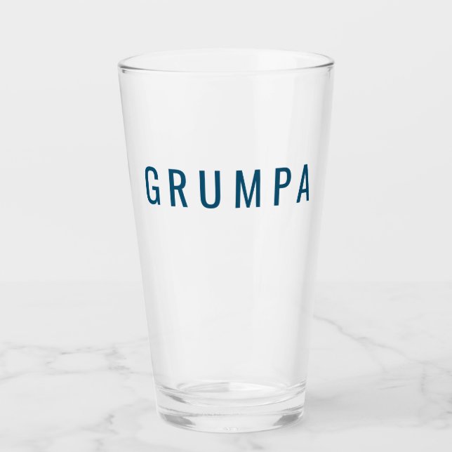 Grumpa Funny Novelty für Grumpy Grandpa Graphic Glas (Vorderseite)
