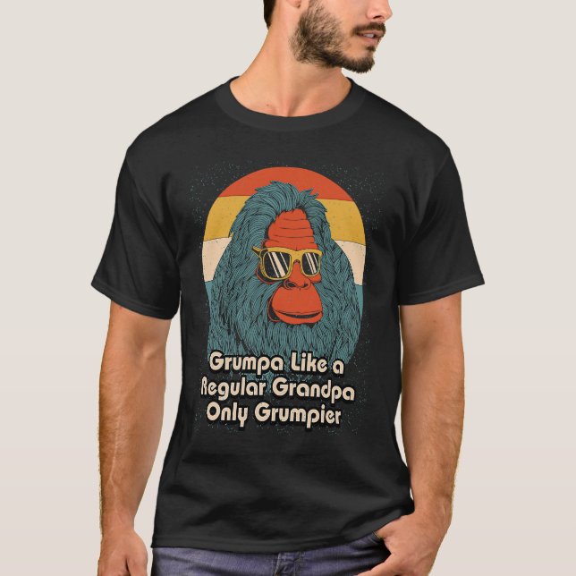 Grumpa Like Regular Grandpa Only Grumpier  Fathers T-Shirt (Vorderseite)