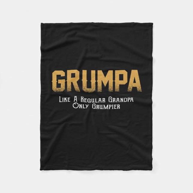 Grumpa Lover| Grumpa wie ein regelmäßiger Großvate Fleecedecke (Vorderseite)