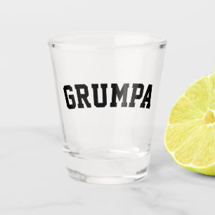 Grumpa Lustige Neuheit Grumpy Opa Grafik Schwarz Schnapsglas