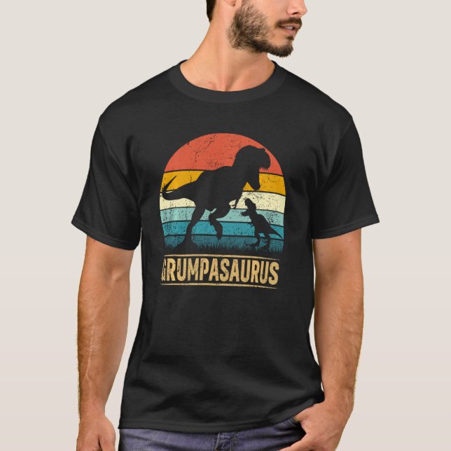 Grumpa Saurus Rex Dinosaur Grumpasaurus Funny Fath T-Shirt (Vorderseite)