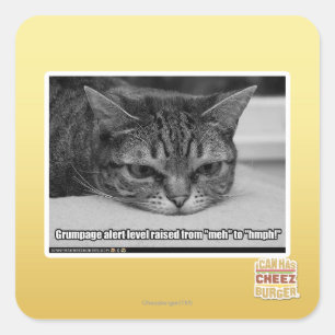 Grumpage Quadratischer Aufkleber