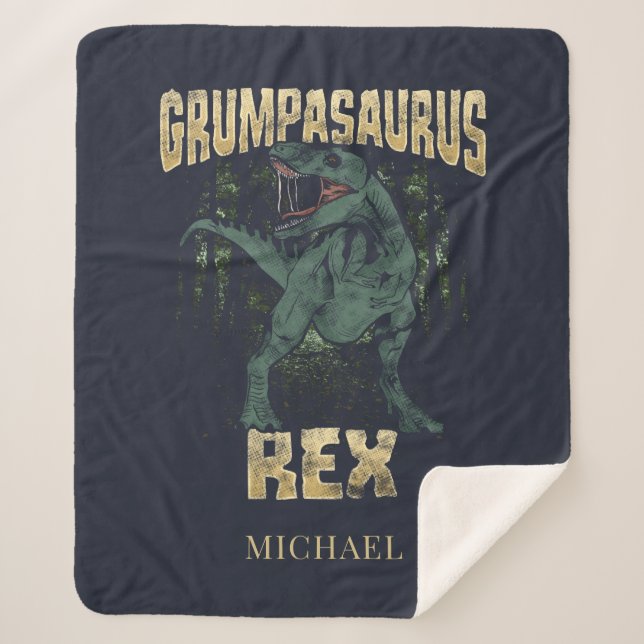 Grumpasaurus Rex Dinosaurier T Rex Grandpa Sherpadecke (Vorderseite)