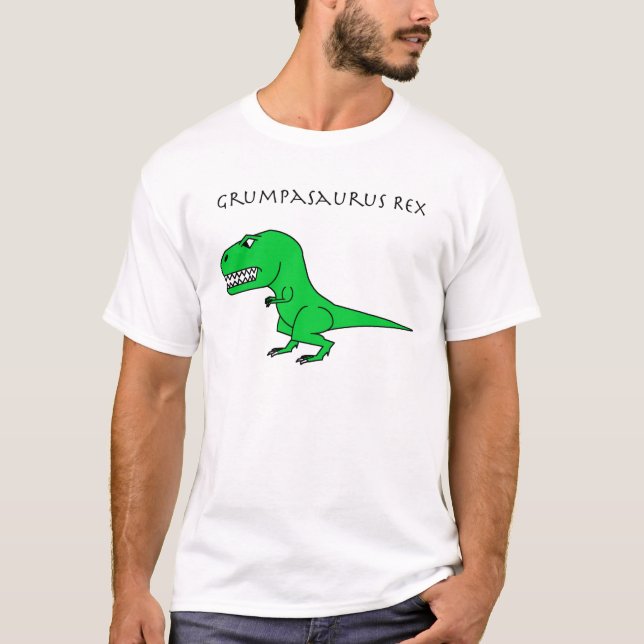 Grumpasaurus Rex Grün T-Shirt (Vorderseite)