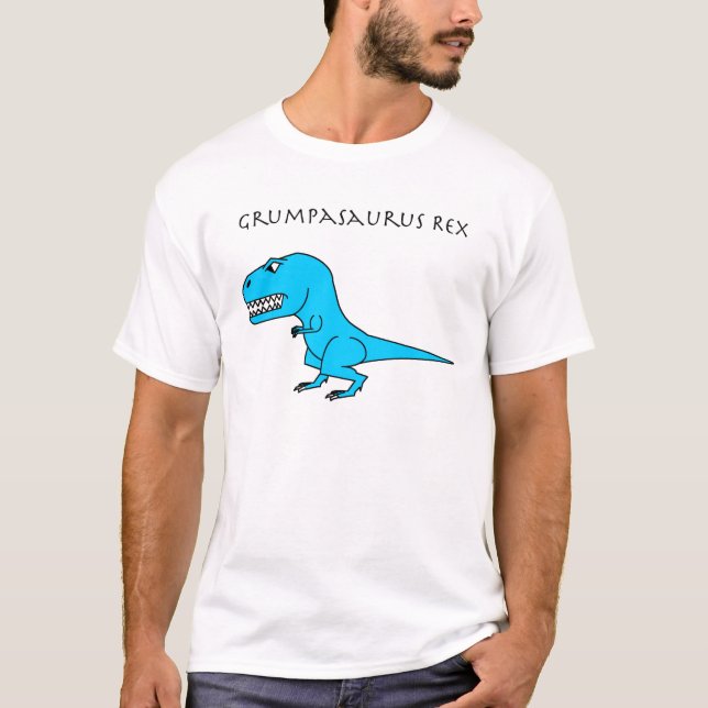 Grumpasaurus Rex hellblau T-Shirt (Vorderseite)