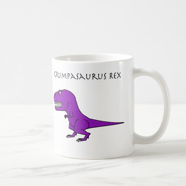 Grumpasaurus Rex lila strukturierte Tasse (Rechts)
