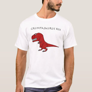 Grumpasaurus Rex Rot gemasert T-Shirt