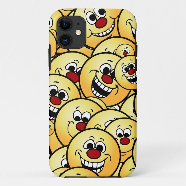 Grumpeys glückliches Gesichts-Set Case-Mate iPhone Hülle (Rückseite)