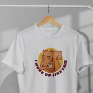 Grumpiger Eichhörnchen-Cartoon T-Shirt