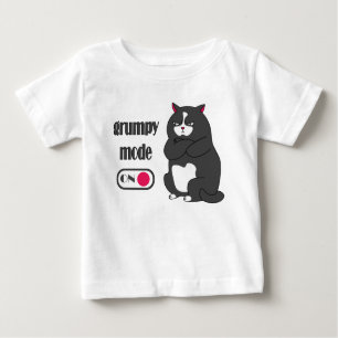Grumpiger Modus bei lustiger, dicker Katze Baby T-shirt