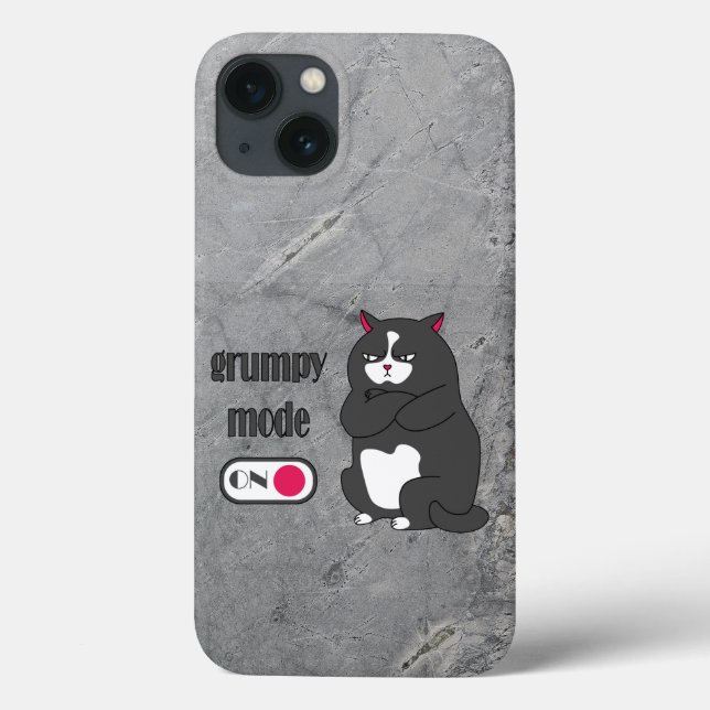 Grumpiger Modus bei lustiger, dicker Katze Case-Mate iPhone Hülle (Rückseite)