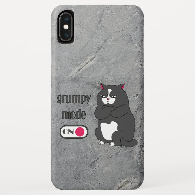 Grumpiger Modus bei lustiger, dicker Katze Case-Mate iPhone Hülle (Rückseite)