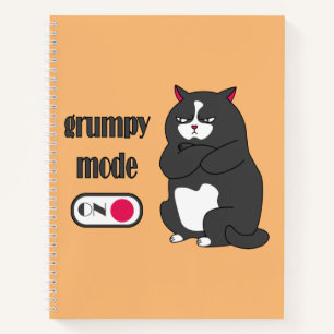 Grumpiger Modus bei lustiger, dicker Katze Notizbuch