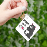 Grumpiger Modus bei lustiger, dicker Katze Schlüsselanhänger<br><div class="desc">Grumpiermodus bei Zitat und Fettkatze</div>