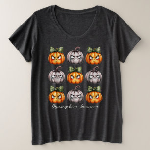 Grumpkin Season - Grumpy Pumpkin Halloween Große Größe T-Shirt