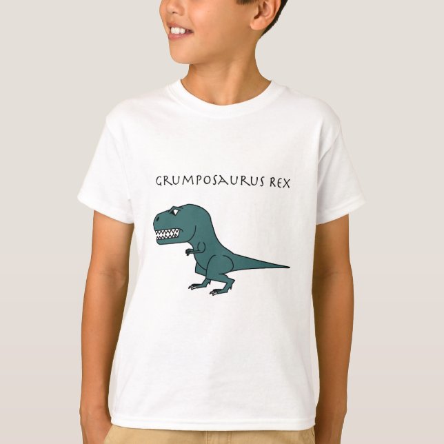 Grumposaurus Rex dunkelgrün T-Shirt (Vorderseite)