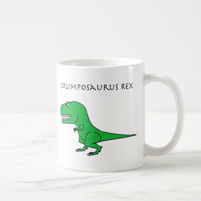 Grumposaurus Rex grüne strukturierte Tasse (Rechts)